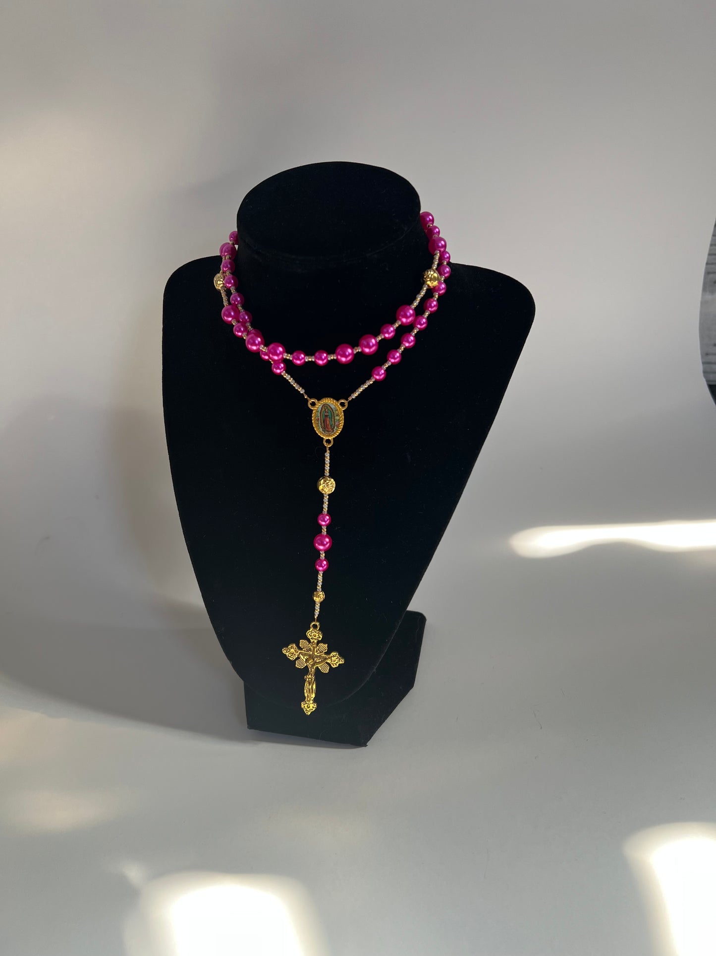 Deep Pink Rosary