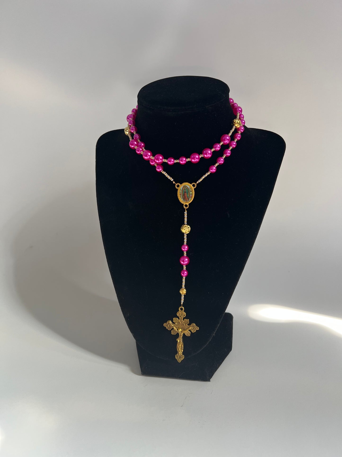 Deep Pink Rosary