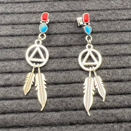 Red Feather Recovery Earrings