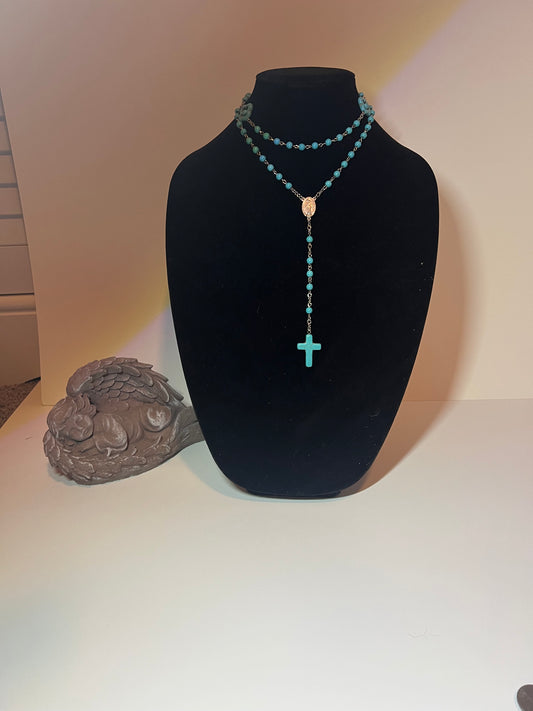 Tribal Blue Rosary