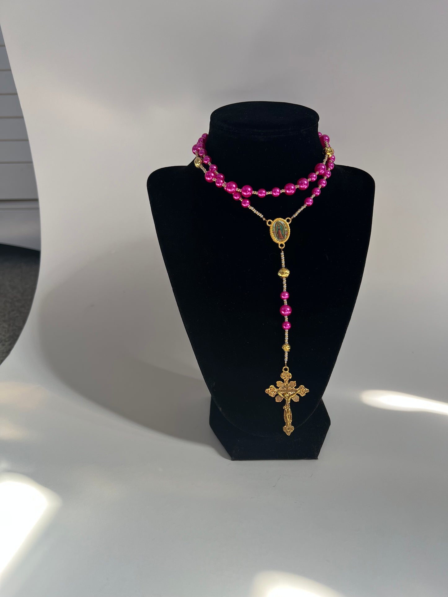 Deep Pink Rosary