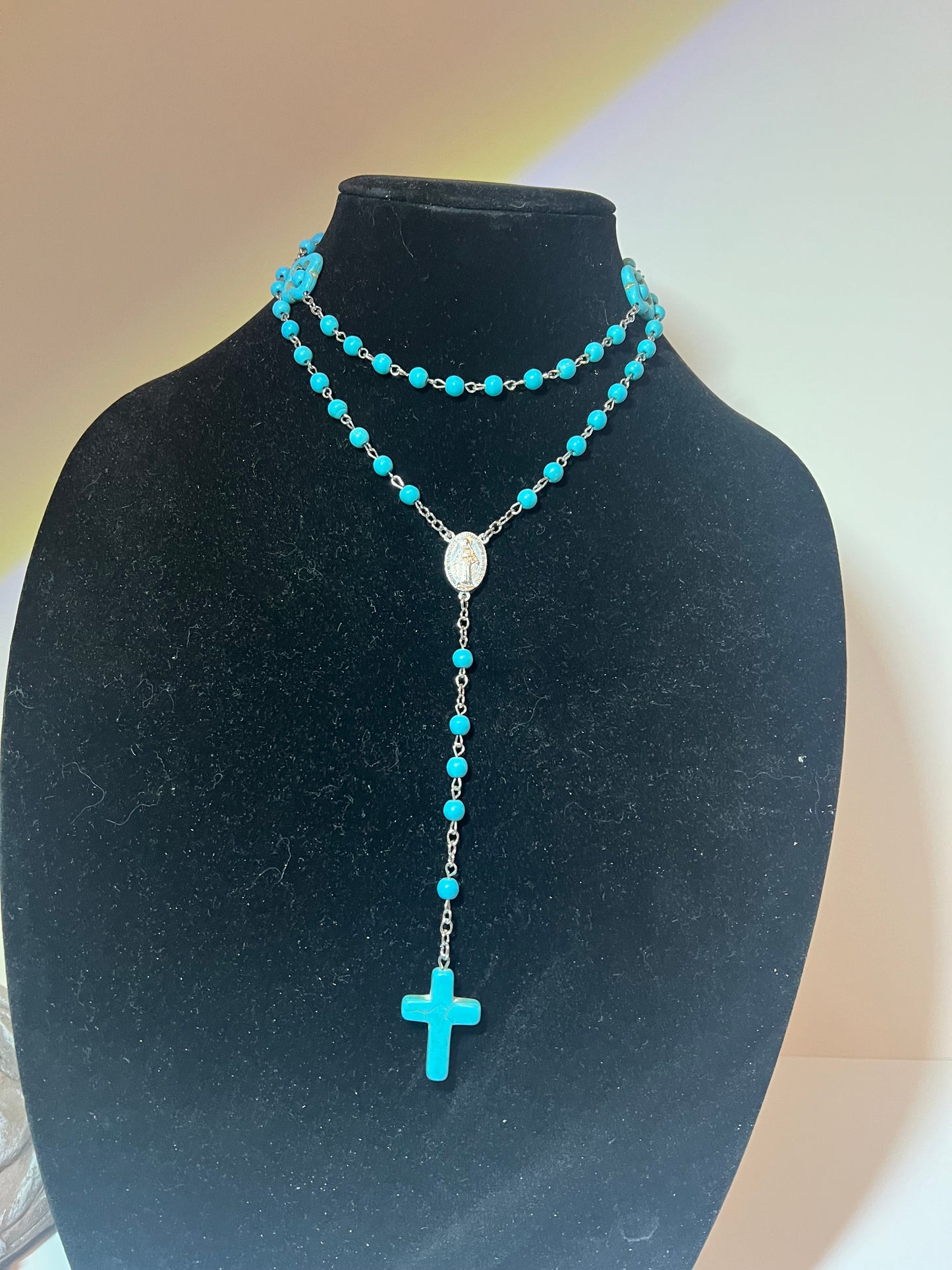 Tribal Blue Rosary