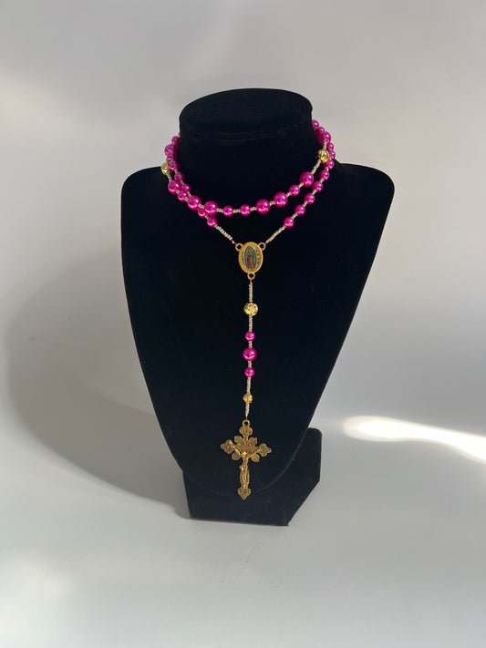 Deep Pink Rosary