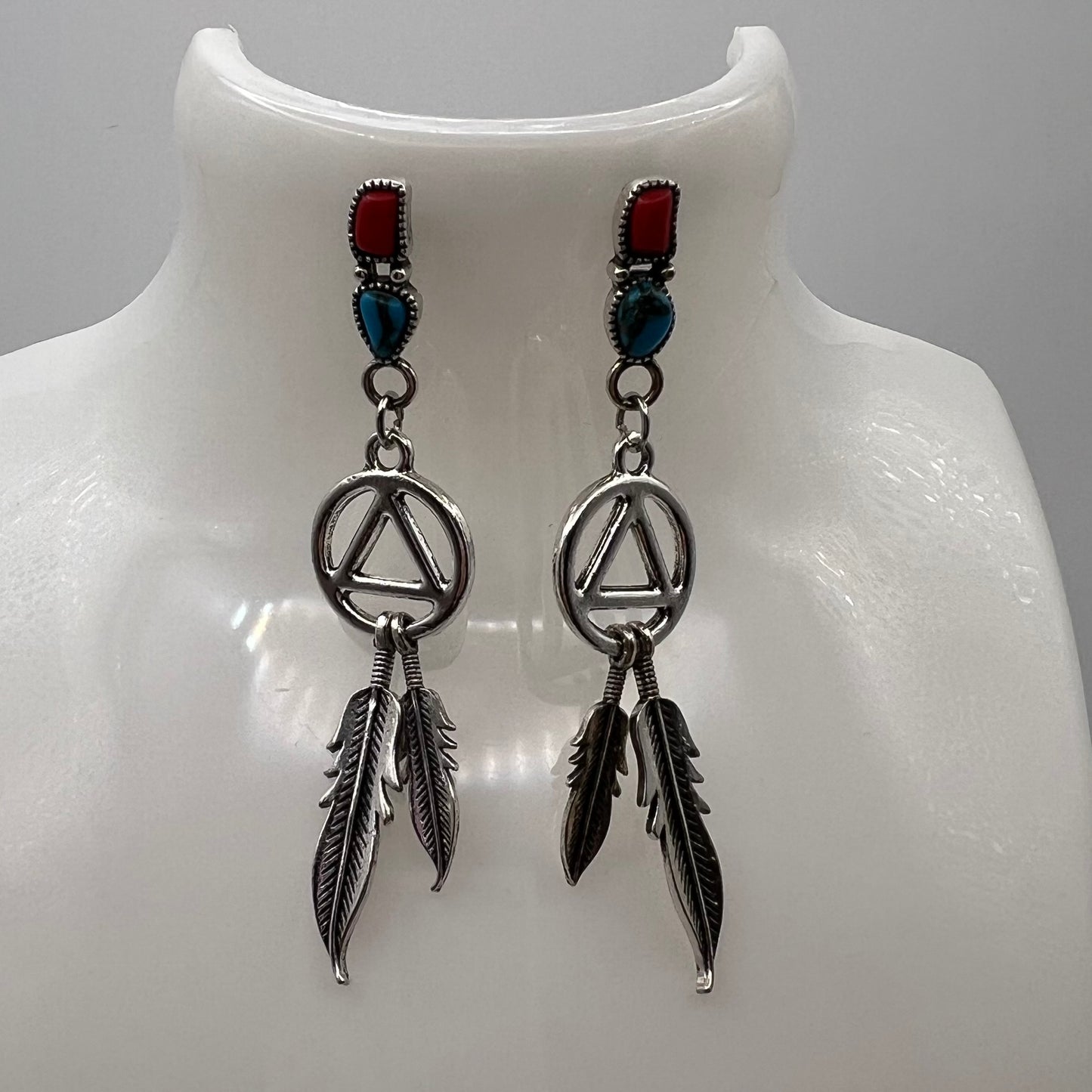 Red Feather Recovery Earrings